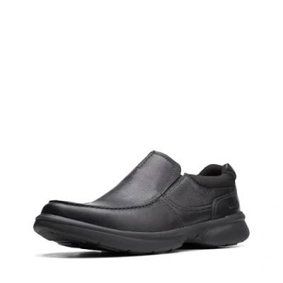 Imagen de Clarks Bradley Free, Mocasín Hombre, Black Tumbled Leather, 44.5 EU Ancho