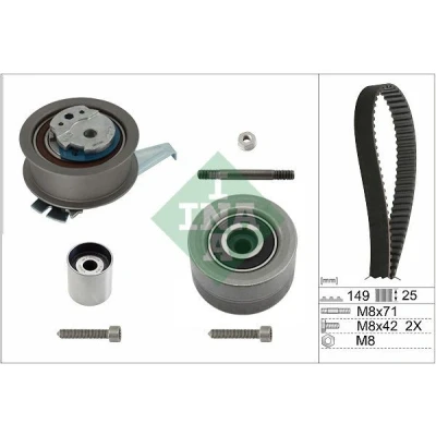 Imagen de INA 530 0835 10 Kit de correa distribución 149 VOLKSWAGEN: Passat B8 Variant, T Roc, Tiguan II, AUDI: A4 B9 Berlina, Avant, SEAT: Ateca