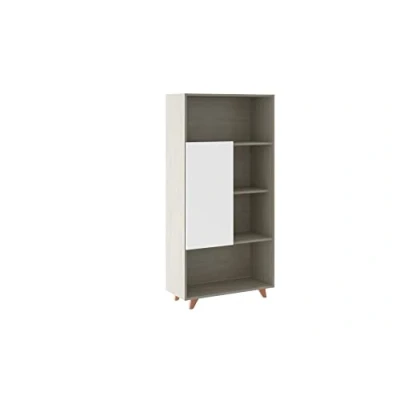 Imagen de MOMMA HOME Estantería de Libros, librería Salón Acabado Pino Color Roble y Blanco, Medidas 141.5 x 31.3 70 cm (ESTANTERÍA)