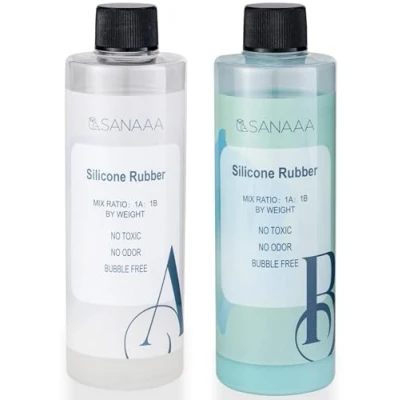 Imagen de SANAAA Kit de fabricación moldes Silicona Goma líquida Verde para Resina, Silicona, Manual (500g)