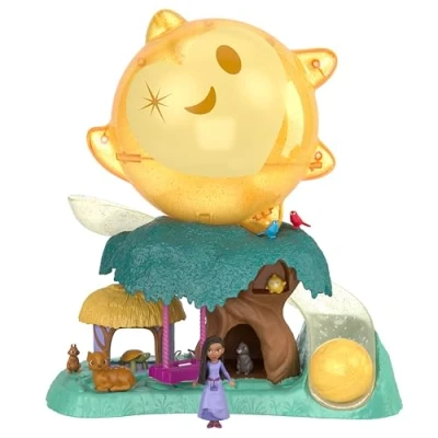 Imagen de Mattel Disney Wish El Poder de los Deseos, Estrella mágica Set juego con muñeca y accesorios, inspirado en la película, juguete +3 años (HPX28)