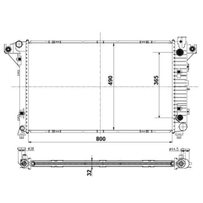 Imagen de NRF 50248 Radiador, refrigeración del motor Aluminio 802 493 32 con piezas de montaje Aletas soldadas