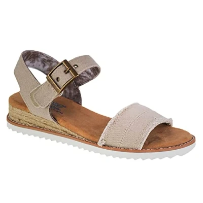 Imagen de Skechers DESERT KISS ADOBE PRINCESS, Sandalias Mujer, Marrón (Light Taupe Canvas), 36 EU