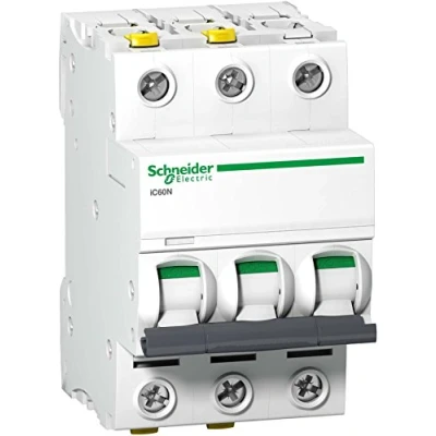 Imagen de Schneider a9 F04363 Disyuntor ic60 N, 3P, 63 A, C charakteristik