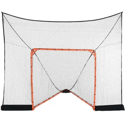 Imagen de VEVOR Portería de Lacrosse con Cubierta Extendida Jaula 3,6x2,8 m Red y Bolsa Transporte Equipo Entrenamiento Fácil Instalación en Patio Trasero, Jardín, Parque al Aire Libre