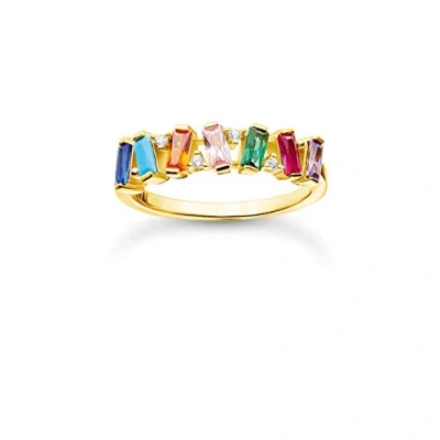 Imagen de Thomas Sabo Anillo de declaración Señoras Plata dorada circonita TR2346 488 7 54
