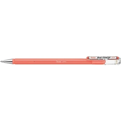 Imagen de Pentel Mattehop Juego de 12 bolígrafos gel (1,0 mm), color rosa coral