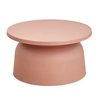 Imagen de WIQUYBML Mesa Auxiliar/Mesa Auxiliar/mesita de Noche/Organizador mesita Noche Centro plástico nórdico Auxiliar sofá Redonda para Sala Estar (tamaño: 47 x 46 cm,