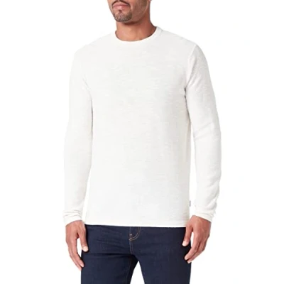 Imagen de JACK &amp; JONES Jorcrayon Knit Crew Neck Jersey de Punto, Cloud Dancer, XL para Hombre