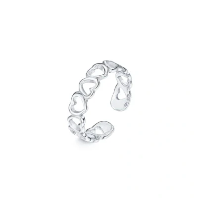 Imagen de Amberta Anillo para Pies Mujer en Plata de Ley 925: Modelo Corazones