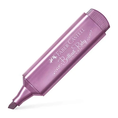 Imagen de Faber Castell 154691 Caja de 10 Marcadores Fluorescente Textliner 46 Metallic Rubí