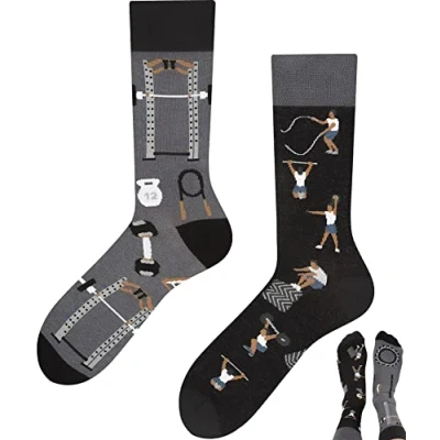 Imagen de TODO Colours Divertidos calcetines con diseño Multicolor, colorido, loco para la alegría de vivir, Entrenamiento, 39 42