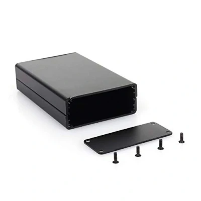 Imagen de caja de Instrumentos PCB, Proyecto Electrónico del Recinto DIY 80 * 50 20mm Aluminio SG, Negro