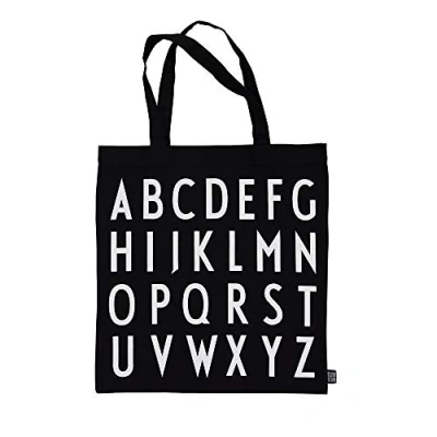 Imagen de design letters Bolso Shopper Algodón 44x42 cm Tote Bag Bolsas de Tela 100% Mujer Reutilizables Bolsa Compra Certificado Oeko tex Saco en Colores Moda lona