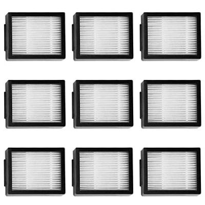 Imagen de MIRTUX Kit de 9 Filtros Compatible con Roomba Serie E, i, y J Recambios para E5, E6, i1, i3, i3+, i7, e5154, e5158, j7 Repuestos Accesorios Alta Eficiencia