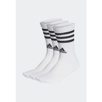 Imagen de adidas Unisex adulto 3 Stripes Cushioned Crew Socks Pairs, White / Black, 10.5 12.5