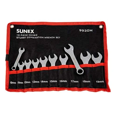 Imagen de Sunex Tools 9930M Juego de llaves combinadas métricas gruesas, 10 piezas