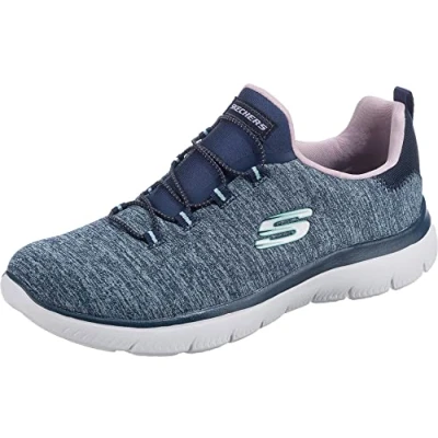 Imagen de Skechers SUMMITS QUICK GETAWAY, Zapatillas para Mujer, Navy Mesh/ Purple &amp; Lt Blue Trim, 40 EU