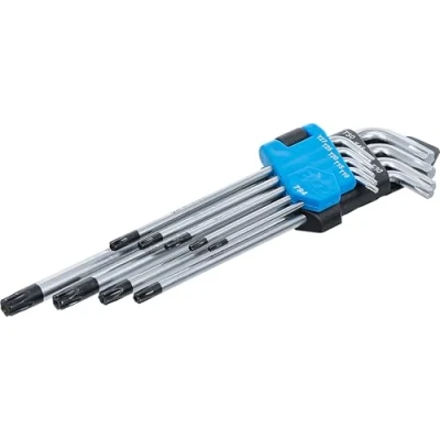 Imagen de BGS 794 Juego de llaves acodadas extra largas perfil en T (para Torx) con perforación T10 T50 9 piezas