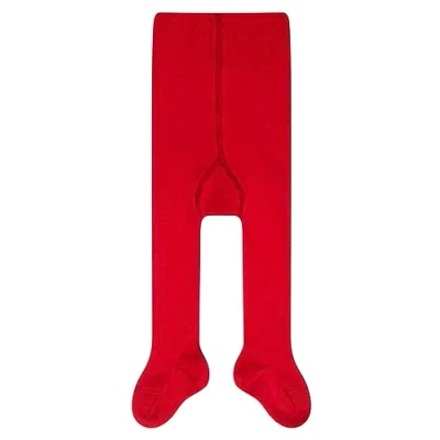 Imagen de FALKE Family B TI algodón sostenible gruesa unicolor 1 pieza, Pantimedias Unisex bebé, Rojo (Fire 8150) nuevo ecológico, 50 56