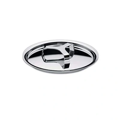 Imagen de Alessi Tapa para cazuela con Dos Asas, Acero Inoxidable, Plateado, 14 cm