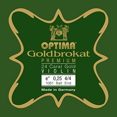 Imagen de Cuerdas para violín Optima Gold Brocade Premium 24 Carat 4/4 E 0.28 K x duras