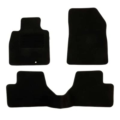 Imagen de DBS 1765709 Alfombrillas de coche A medida para 3 uds. Antideslizante Moqueta en negro 900 g/m² Aspecto terciopelo Modelo Star
