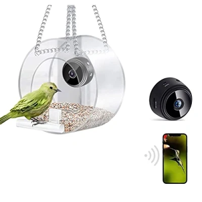 Imagen de Smart Bird Feeder with Camera, 1080p Camera Night Version Video Wireless Outdoor, 170Ultra Wide Angle Lens, Outdoor Watching (A)