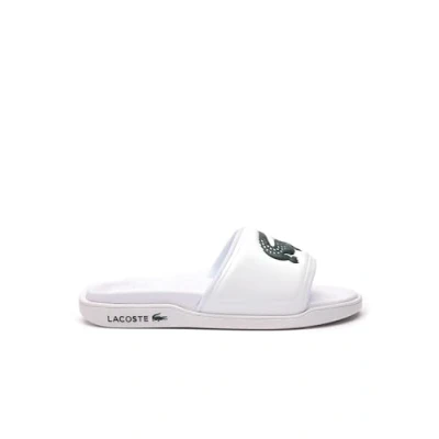 Imagen de Lacoste Serve Slide Sandalias planas, Mujer, Talla: 35.5, White/dark green Zapatos