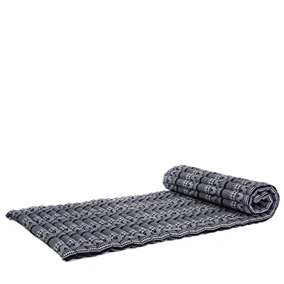 Imagen de LEEWADEE Colchon Plegable Futon para Dormir, Esterilla Fitness Gruesa, Mattress De Kapok, 190 x 70 cm, Negro Blanco