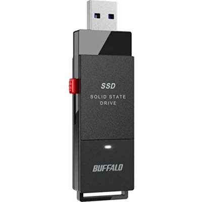 Imagen de BUFFALO SSD externo de 1 TB Hasta 600 MB/s USB C A 3.2 Gen 2 (compatible con PS4 / PS5 Windows/Mac) Unidad externa estado sólido ‎SSD PUT1.0U3B