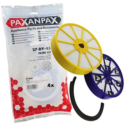 Imagen de Paxanpax PFC358 Juego de filtros y Sellos para Dyson DC07 (2 Unidades), Blanco