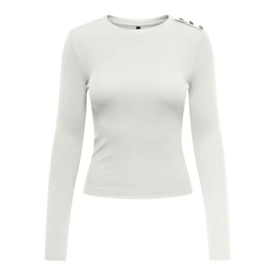 Imagen de ONLY Onlcheckie Life L/S Top Box Jrs, Cloud Dancer/Detail:Rhinestones, L para Mujer