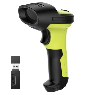 Imagen de Inateck Escáner de Código Barras 2D Bluetooth, Lector Inalámbrico USB 1D Portátil, 1 Carga 3 Meses, con AI, App y SDK, Escaneo Rápido Preciso, BCST 72, Verde
