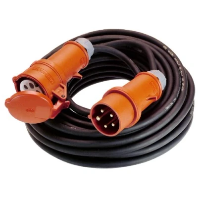 Imagen de as Schwabe 60518 Cable alargador (32 A, 25 m, con inversor de Fase), Color Negro, H07rn f 5g4