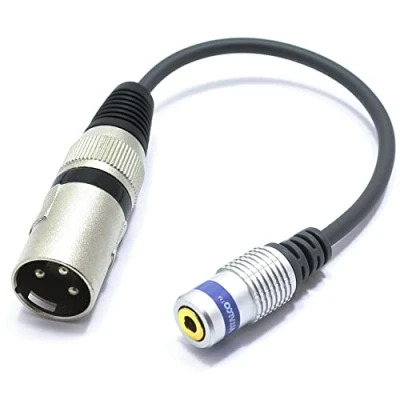 Imagen de VITALCO XLR Macho a Mini Jack 3,5 TRRS Hembra Adaptador Audio de Micrófono Cable 4 Pines 3.5mm