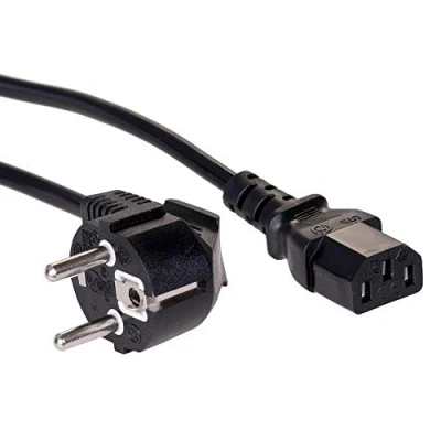 Imagen de AKYGA AK PC 01A Cable de alimentación (1,5 m, 3 Pines, CEE 7/7, Schuko a IEC C13, para PC, Impresora, Pantalla)