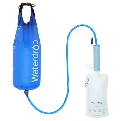 Imagen de Pajilla con filtro de agua Waterdrop, sistema filtración portátil para acampar, purificador potable viajes emergencia, senderismo, viaje mochila, Orange (1)
