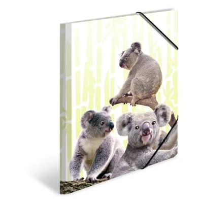 Imagen de HERMA 19967 carpeta de dibujo Animales exóticos con motivo Familia koala, A3, plástico resistente, impresión interior, 1 palmo