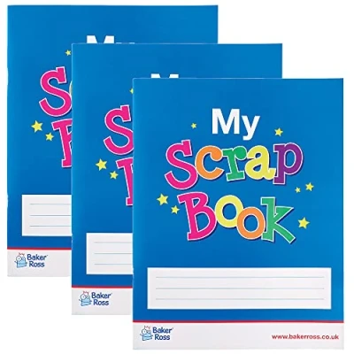 Imagen de Baker Ross FX830 Álbum de recortes grande Pack 3, Libros manualidades para niños