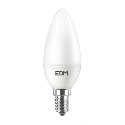 Imagen de BOMBILLA VELA LED E14 8W 806 lm 6500K LUZ FRIA Ø3,8x11,4cm EDM