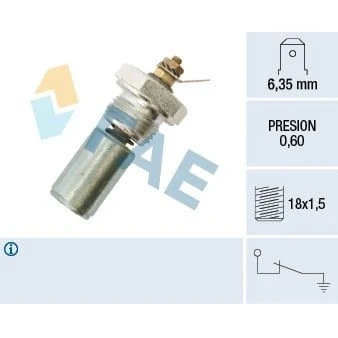 Imagen de FAE 12260 Sensor de Presión Aceite M18x1,5 0,6 CITROËN: Visa Hatchback, C15 Furgón, BX PEUGEOT: 205 II Hatchback