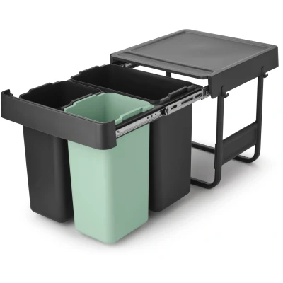 Imagen de Brabantia Sort&amp;Go Built in Bin, 10+10+20L, Dark Grey &amp; Jade green