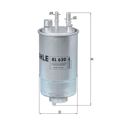 Imagen de MAHLE ORIGINAL KL 630 Filtro Combustible de tubería 9 7,9 OPEL: Meriva A
