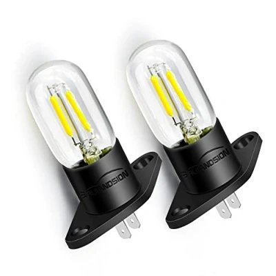 Imagen de Ruiandsion Z187 Bombilla de microondas T170 Base terminales rectos 240V 2A 25W lámpara LED para horno pera universal, blanco (paquete 2)