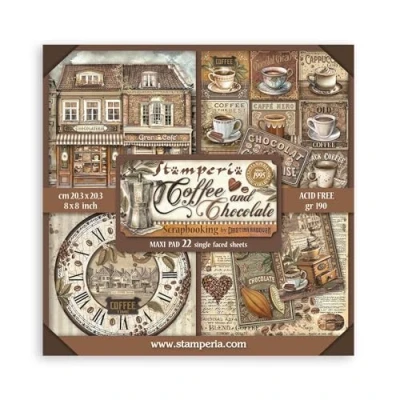 Imagen de Scrapbooking Pad 22 hojas cm 20,3 x (8 pulgadas 8 pulgadas) Single Face Coffee and Chocolate