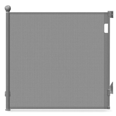 Imagen de VOUNOT Barrera Seguridad Niños Escalera Extensible, 0 180cm Puerta Bebé Retráctil Operación con Una Mano, Valla Infantil Perros para Escaleras Pasillos Interiores Exteriores, Gris