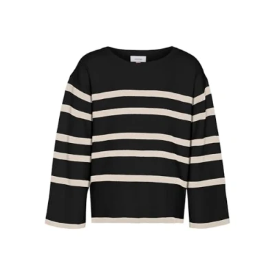 Imagen de VERO MODA Vmsaba LS O Neck Jersey Ga Girl Noos Punto, Negro/Rayas: Abedul, 6 años para Mujer