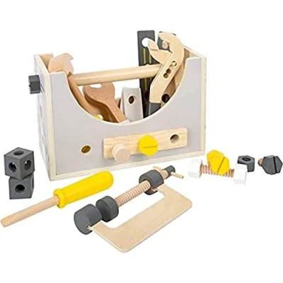 Imagen de Small Foot 11809 Caja 2 en 1 &quot;Miniwob, con Herramientas Infantiles de Madera, Juego rol para niños 3 años Toys, Multicolor (11809)