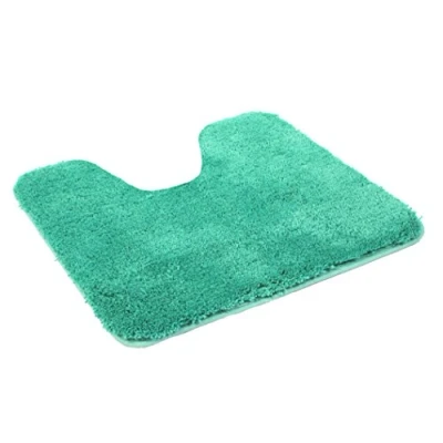 Imagen de Kinzler Alfombrilla para baño, Microfibra, Microfibra poliéster, Smaragd, 50x55 cm mit Ausschnitt